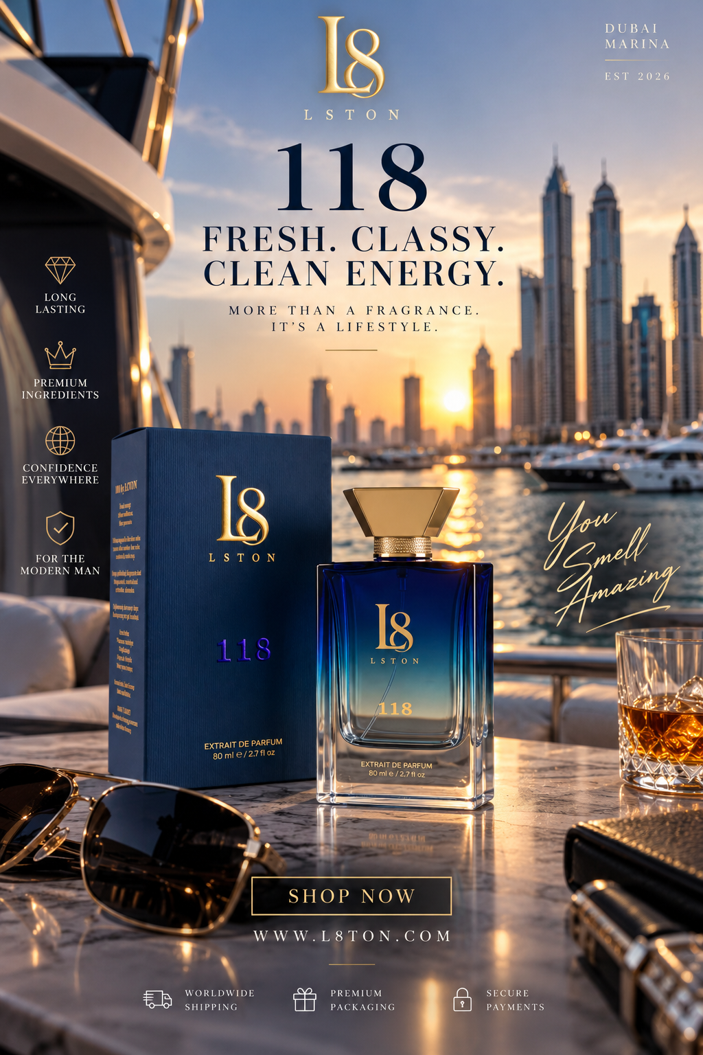 Worlds Best Mens Fragrance 118 by L8TON Extrait de Parfum