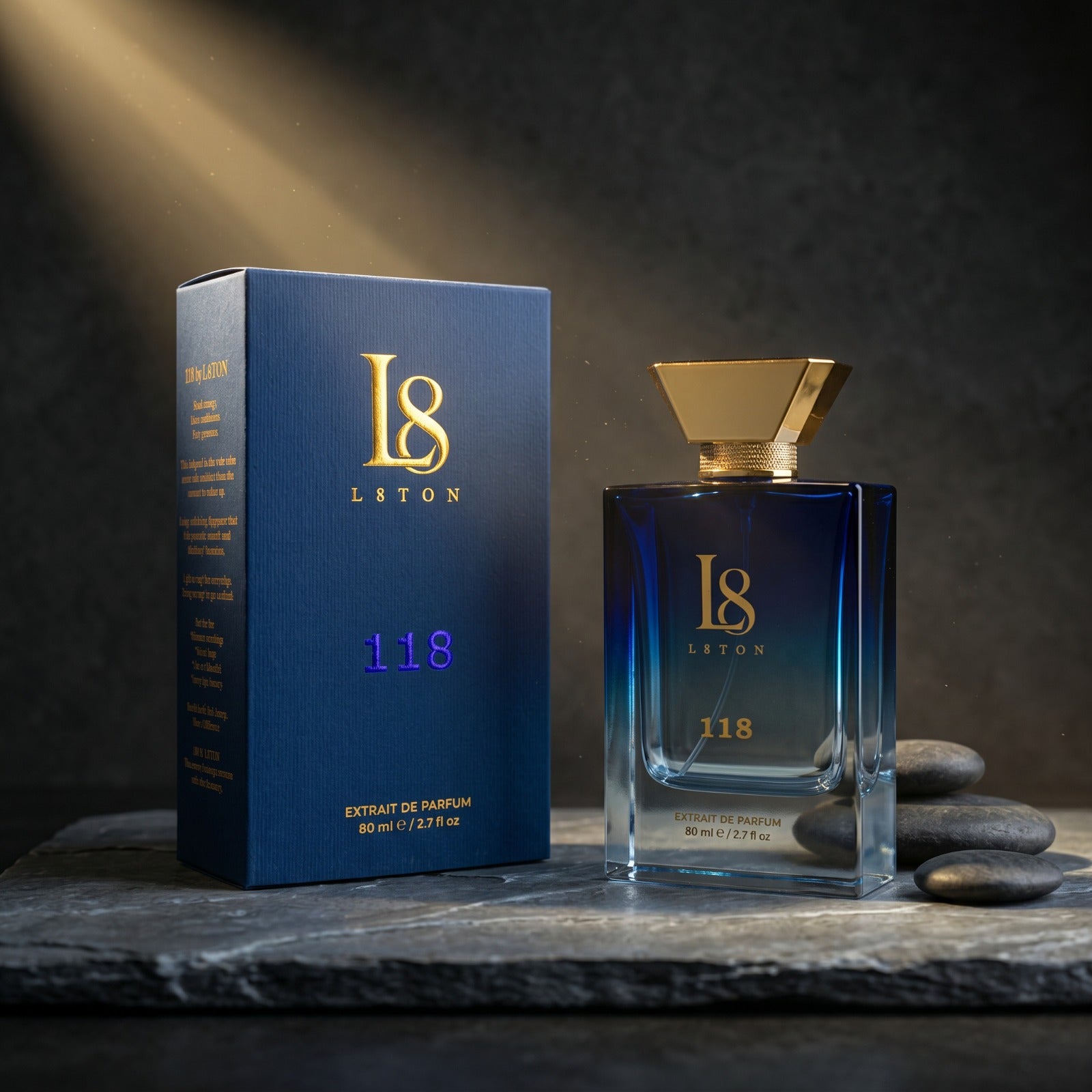 118 By L8TON. Fresh Energetic Everyday Confidence and Pure Class. Fragrance 530 AED  80ml Extrait de Parfum concentration. Premium French fragrance oils.