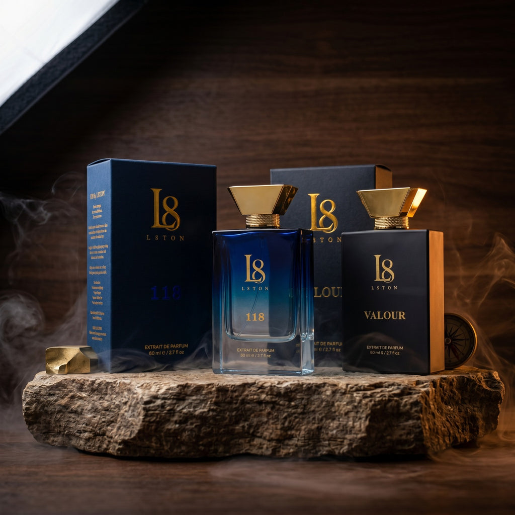 118 and VALOUR Premium Fragrances in BUNDLE OFFER. Extrait de Parfum concentration. Premium French fragrance oils.